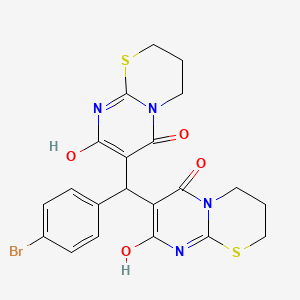 7-[(4-bromophenyl)-(6-hydroxy-8-oxo-3,4-dihydro-2H-pyrimido[2,1-b][1,3]thiazin-7-yl)methyl]-6-hydroxy-3,4-dihydro-2H-pyrimido[2,1-b][1,3]thiazin-8-one