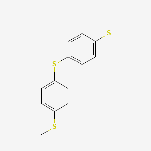 molecular formula C14H14S3 B11710933 Benzene, 1,1'-thiobis[4-(methylthio)- CAS No. 125877-23-8