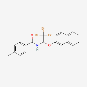 4-methyl-N-[2,2,2-tribromo-1-(2-naphthyloxy)ethyl]benzamide