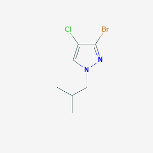 molecular formula C7H10BrClN2 B11710954 3-Bromo-4-chloro-1-isobutyl-1H-pyrazole 