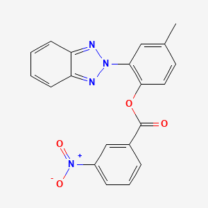 2-(2H-1,2,3-benzotriazol-2-yl)-4-methylphenyl 3-nitrobenzoate