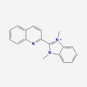 1,3-dimethyl-2-(quinolin-2-yl)-1H-3,1-benzimidazol-3-ium