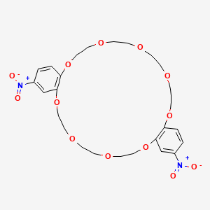 molecular formula C26H34N2O13 B11711006 2,20-Dinitro-6,7,9,10,12,13,15,16,23,24,26,27,29,30-tetradecahydrodibenzo[B,N][1,4,7,10,13,16,19,22,25]nonaoxacycloheptacosine 