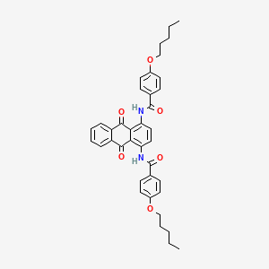 N,N'-(9,10-dioxo-9,10-dihydroanthracene-1,4-diyl)bis[4-(pentyloxy)benzamide]