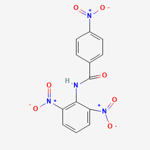 molecular formula C13H8N4O7 B11711022 Benzamide, N-(2,6-dinitrophenyl)-4-nitro- CAS No. 89844-36-0