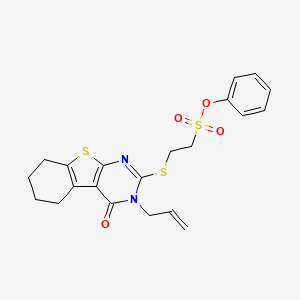 Phenyl 2-[(3-allyl-4-oxo-3,4,5,6,7,8-hexahydro[1]benzothieno[2,3-D]pyrimidin-2-YL)sulfanyl]-1-ethanesulfonate