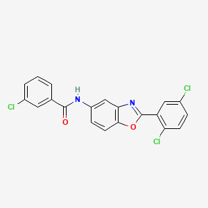 3-chloro-N-[2-(2,5-dichlorophenyl)-1,3-benzoxazol-5-yl]benzamide