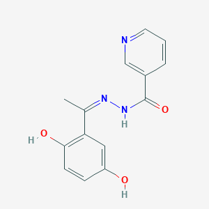 molecular formula C14H13N3O3 B11711071 N'-[(1Z)-1-(2,5-dihydroxyphenyl)ethylidene]pyridine-3-carbohydrazide 