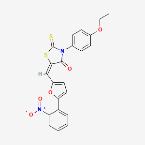 (5E)-3-(4-Ethoxyphenyl)-5-{[5-(2-nitrophenyl)furan-2-YL]methylidene}-2-sulfanylidene-1,3-thiazolidin-4-one