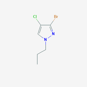 molecular formula C6H8BrClN2 B11711099 3-Bromo-4-chloro-1-propyl-1H-pyrazole 