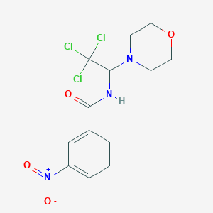 3-nitro-N-[2,2,2-trichloro-1-(4-morpholinyl)ethyl]benzamide