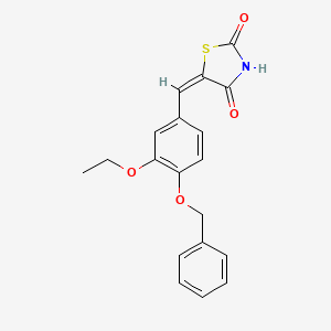 (5E)-5-[4-(benzyloxy)-3-ethoxybenzylidene]-1,3-thiazolidine-2,4-dione