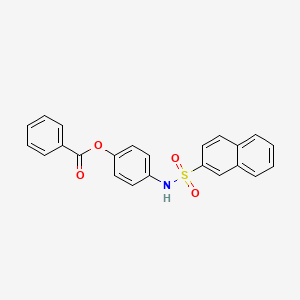 molecular formula C23H17NO4S B11711173 [4-(Naphthalen-2-ylsulfonylamino)phenyl] benzoate CAS No. 5228-09-1