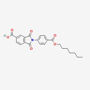 2-{4-[(heptyloxy)carbonyl]phenyl}-1,3-dioxo-2,3-dihydro-1H-isoindole-5-carboxylic acid