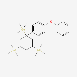 Phenyl 4-[1,3,5-tris(trimethylgermyl)cyclohexyl]phenyl ether