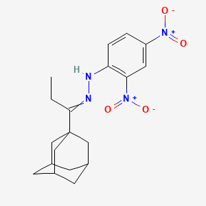 molecular formula C19H24N4O4 B11711219 1-Adamantyl ethyl ketone (2,4-dinitrophenyl)hydrazone CAS No. 18326-70-0