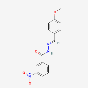 molecular formula C15H13N3O4 B11711220 N'-(4-methoxybenzylidene)-3-nitrobenzohydrazide 