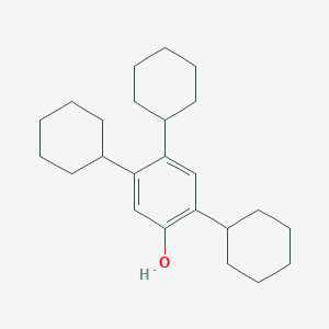 molecular formula C24H36O B11711250 2,4,5-Tricyclohexylphenol CAS No. 90104-75-9