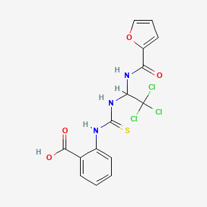 2-[({2,2,2-Trichloro-1-[(furan-2-ylcarbonyl)amino]ethyl}carbamothioyl)amino]benzoic acid