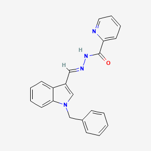 molecular formula C22H18N4O B11711265 N'-[(E)-(1-benzyl-1H-indol-3-yl)methylidene]pyridine-2-carbohydrazide 