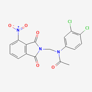 molecular formula C17H11Cl2N3O5 B11711270 N-(3,4-dichlorophenyl)-N-[(4-nitro-1,3-dioxo-1,3-dihydro-2H-isoindol-2-yl)methyl]acetamide 