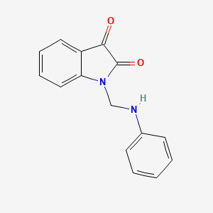 molecular formula C15H12N2O2 B11711290 1-[(phenylamino)methyl]-1H-indole-2,3-dione CAS No. 6532-20-3