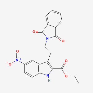 ethyl 3-[2-(1,3-dioxoisoindol-2-yl)ethyl]-5-nitro-1H-indole-2-carboxylate