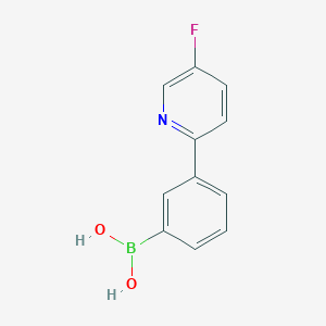 molecular formula C11H9BFNO2 B11711320 3-(5-Fluoro-2-pyridinyl)phenylboronic acid 