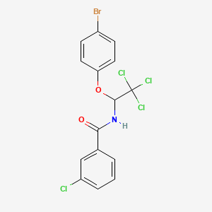 N-[1-(4-bromophenoxy)-2,2,2-trichloroethyl]-3-chlorobenzamide