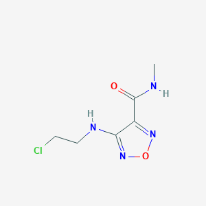 molecular formula C6H9ClN4O2 B11711360 4-[(2-chloroethyl)amino]-N-methyl-1,2,5-oxadiazole-3-carboxamide 