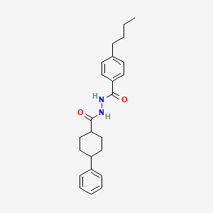 molecular formula C24H30N2O2 B11711366 4-butyl-N'-[(4-phenylcyclohexyl)carbonyl]benzohydrazide 