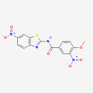 4-methoxy-3-nitro-N-(6-nitro-1,3-benzothiazol-2-yl)benzamide