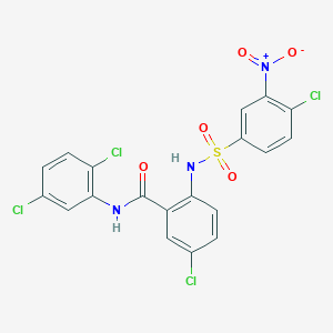 5-chloro-2-{[(4-chloro-3-nitrophenyl)sulfonyl]amino}-N-(2,5-dichlorophenyl)benzamide