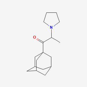 molecular formula C17H27NO B11711394 2-(Pyrrolidin-1-yl)-1-(tricyclo[3.3.1.1~3,7~]dec-1-yl)propan-1-one 