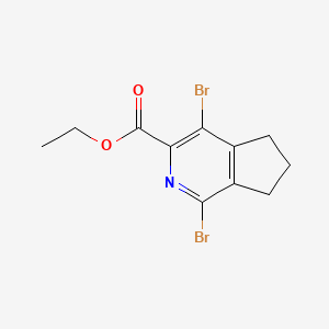 Ethyl 1,4-dibromo-6,7-dihydro-5H-cyclopenta[C]pyridine-3-carboxylate