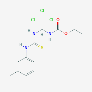 Ethyl 2,2,2-trichloro-1-[(3-toluidinocarbothioyl)amino]ethylcarbamate