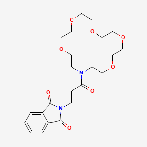 molecular formula C23H32N2O8 B11711435 2-[3-oxo-3-(1,4,7,10,13-pentaoxa-16-azacyclooctadecan-16-yl)propyl]-1H-isoindole-1,3(2H)-dione 