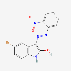 5-Bromo-3-[2-(2-nitrophenyl)hydrazinyl]indol-2-one