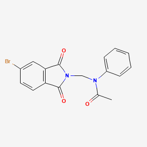 molecular formula C17H13BrN2O3 B11711451 N-[(5-bromo-1,3-dioxo-1,3-dihydro-2H-isoindol-2-yl)methyl]-N-phenylacetamide 