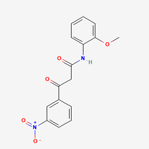 molecular formula C16H14N2O5 B11711460 Benzenepropanamide, N-(2-methoxyphenyl)-3-nitro-beta-oxo- CAS No. 63134-28-1