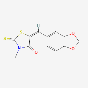 5-Benzo(1,3)dioxol-5-ylmethylene-3-methyl-2-thioxo-thiazolidin-4-one