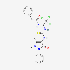 2-phenyl-N-(2,2,2-trichloro-1-{[(1,5-dimethyl-3-oxo-2-phenyl-2,3-dihydro-1H-pyrazol-4-yl)carbamothioyl]amino}ethyl)acetamide