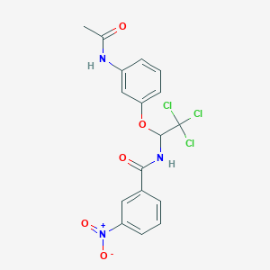 N-{1-[3-(acetylamino)phenoxy]-2,2,2-trichloroethyl}-3-nitrobenzamide