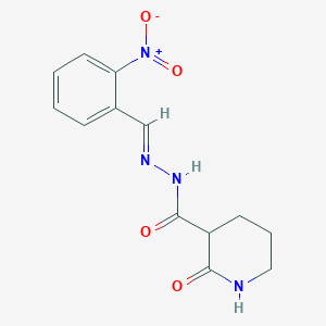 N'-[(E)-(2-nitrophenyl)methylidene]-2-oxopiperidine-3-carbohydrazide