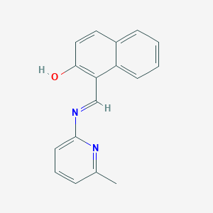 1-[(E)-[(6-methylpyridin-2-yl)imino]methyl]naphthalen-2-ol