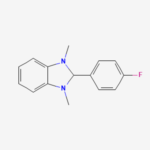 molecular formula C15H15FN2 B11711582 2-(4-fluorophenyl)-1,3-dimethyl-2,3-dihydro-1H-benzimidazole 