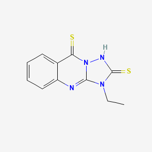 3-ethyl-1H,2H,3H,9H-[1,2,4]triazolo[3,2-b]quinazoline-2,9-dithione