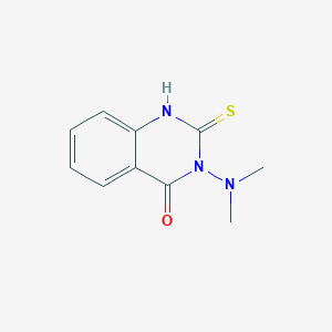 molecular formula C10H11N3OS B11711590 3-(Dimethylamino)-2-sulfanylidene-1,2,3,4-tetrahydroquinazolin-4-one 