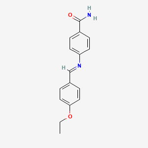 4-[(E)-[(4-Ethoxyphenyl)methylidene]amino]benzamide