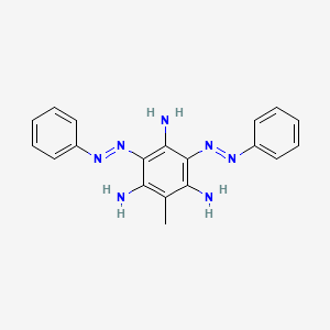 molecular formula C19H19N7 B11711638 1,3,5-Benzenetriamine, 2-methyl-4,6-bis(2-phenyldiazenyl)- CAS No. 315195-41-6